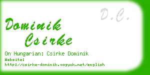 dominik csirke business card